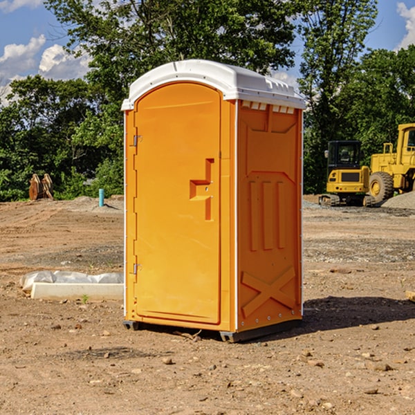 do you offer hand sanitizer dispensers inside the portable restrooms in Raynham Center